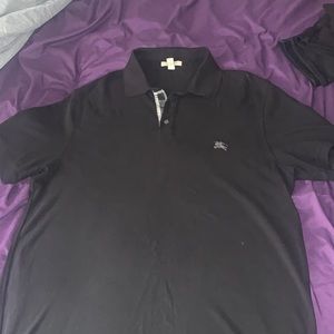 Large Black Burberry Polo
